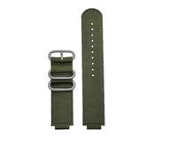 AJASMKLX Convient for Casio Fit For G Shock Bracelet de montre GBA-800 GMA-B800 GA-800/810 GBD-800 GA110 GA-120 GA100 modifié hommes Bracelet de montre en nylon Bracelet 16mm(Army Green silver)