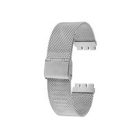 AJASMKLX Fit For Milan Bracelet de montre en métal for SWATCH YCS YAS YGS IRONY Bracelet de montre en acier inoxydable 17mm 19mm 20mm hommes femmes Bracelet respirant(Silver,17mm)