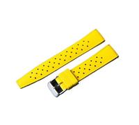 AJASMKLX FKM - bracelet de montre en caoutchouc fluoré de qualité supérieure, for dégagement rapide, doux et confortable, universel, 20mm, 22mm, for 62MAS SKX007(Yellow,22mm)