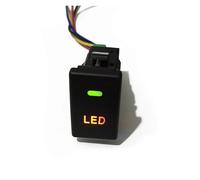 AJASMKLX Interrupteur de phare antibrouillard avant de voiture, LED verte DRL, projecteur de musique, bouton de commande de lampe de ventilateur adapté for Isuzu DMAX D-max 2012 - 2016 MU-X, accessoir