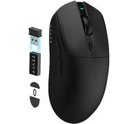 AJAZZ AJ139 Pro X Superlight Souris de Jeu sans Fil,Ultra-légère(59g),Pixart PAW3395 Capteur Optique,26000DPI,2.4 GHz/USB C Filaire,6 Boutons Programmables,Autonomie de 200 Heures,pour PC/Mac - Noir