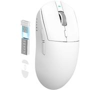 AJAZZ AJ139 Pro X Superlight Souris de Jeu sans Fil,Ultra-légère(59g),Pixart PAW3395 Capteur Optique,26000DPI,2.4 GHz/USB C Filaire,6 Boutons Programmables,Autonomie de 200 Heures,pour PC/Mac - Blanc
