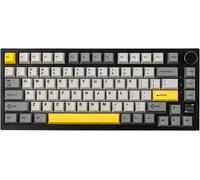 Ajazz AK820 Pro 75 % - Clavier mécanique tri-mode, disposition QWERTY US, montage sur joints, filaire/Bluetooth/2.4G, écran TFT, rétroéclairage RGB, tourelles remplaçables à chaud, mousse d’amortissem