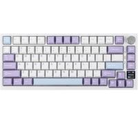 Ajazz AK820 Pro clavier mécanique 75 % tri-mode, disposition QWERTY US, montage sur joints, filaire/Bluetooth/2,4 GHz, écran TFT, rétroéclairage RGB, commutateurs remplaçables à chaud, mousse de moutu