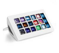 AJAZZ AKP153 Studio Deck Stream Controller, 15 touches de commande, écran latéral, déclenchement d’actions dans des logiciels comme OBS, Twitch, YouTube et plus, pour créateurs de contenu, streaming e