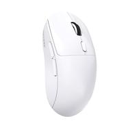 AJAZZ NJ07 SUPERLIGHT Souris Sans Fil Pour Ordinateur, BT/2,4 GHz/USB-C, Poids Plume de 67g, 12800 DPI, Batterie 300 mAh, 1K Polling Rate, Souris Silencieuse Pour Jeux et Bureau Pour PC/Mac- Blanc