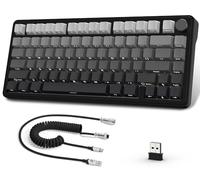 AJAZZ x Attack Shark X85 Clavier mécanique,Clavier de Jeu sans Fil 75% avec Knob,Rembourrage à 5 Couches,PBT Side-Printed Keycap,BT5.1/2,4 GHz/USB-C,Hot-Swap Commutateur Linéaire,RVB,NKRO,pour PC,Mac