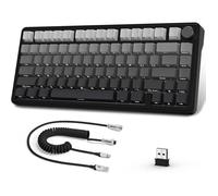 AJAZZ x Attack Shark X85 Mechanical Keyboard, 75% Wireless Gaming Keyboard with Knob, 5-Layer Padding, PBT Side-Prin GAMING MUSICAL