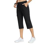 AjezMax Pantalons Randonnée Femme Cargo Trekking Capri Pantalon Jogging Taille Haute été avec Poches