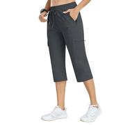 AjezMax Pantalons Randonnée Femme Cargo Trekking Capri Pantalon Jogging Taille Haute été avec Poches