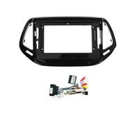 AJHJET Façade D'autoradio 10.1 Pouces Autoradio Fascias Android GPS MP5 Lecteur 2Din Unité Principale Panneau Tableau Bord Cadre Tri pour Jeep pour Boussole 2017 Dash Entourée(10.1INCH an CANBUS)
