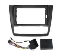 AJHJET Façade D'autoradio Câble Adaptateur Cadre D'autoradio Fascia Kit Tableau Bord Stéréo Android Plaque Frontale pour BMW Série 1 E81 E82 E87 E88 2008 - 2012 Dash Entourée(BM07 Auto)