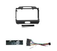 AJHJET Façade D'autoradio Cadre Navigation Android 9 Pouces Panneau Gris Kit Fascia Câble Adaptateur Faisceau Vidéo DVD 2 Din pour Kia pour SPORTAGE 2010 - 2016 Dash Entourée(D)