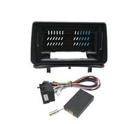 AJHJET Façade D'autoradio Kit D'installation Radio Stéréo 9 Pouces Cadre Adaptateur Tableau Bord avec Cage pour Clio 3 2005-2009 2010 2011 2012 2013 2014 Dash Entourée(Frame Cables CanbusB)