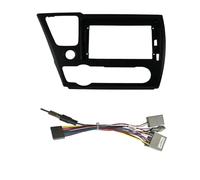 AJHJET Façade D'autoradio Kit Lecteur DVD GPS pour Autoradio Fascia Android 9 Pouces Cadre Panneau Installation Tableau Bord Stéréo 2din, pour Civic LHD 2013 - 2026 Dash Entourée(with Cable)