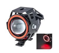 AJHJET Phare Auxiliaire Universel U7 Pour Moto, Pour Mini Lampe De Conduite À LED 1 Pièce Antibrouillard Yeux Super Brillants Projecteurs Supplémentaires Moto De Phare De Travail(1pcs red)