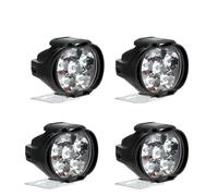 AJHJET Phare Avant Projecteurs Phares Moto Lampe Auxiliaire À Haute Luminosité, Ampoule Antibrouillard 6 LED, Fonctionne Avec Interrupteur(4 pieces)