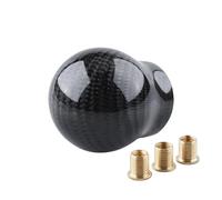 AJHJET Pommeau Levier Vitesse Universel En Fibre Carbone 5/6 Vitesses Transmission Manuelle Avec Adaptateur Pommeau Levier Vitesse(No-mark)