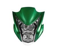 AJHJET Pour ER6N 2012 2013 2014 2015 2 Couleurs Moto Noir Phare Carénages Lampe Capot Moto De Phare De Travail(Green)