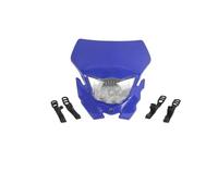 AJHJET Pour WR 450 250 Pour YZ Pour TTR Dirt Bike Motocross Phare Carénage Bleu Blanc H4 Masque Moto De Phare De Travail(Blue-Bulb)