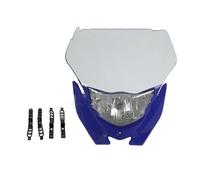 AJHJET Pour WR250 Pour WR450 Pour TTR Pour WR Moto H4 Phare Dirt Bike Motocross Carénage Universel Moto De Phare De Travail(Blue White-Bulb)