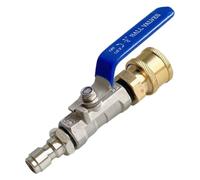 Ajhui 1 Interrupteur Marche/arrêt for Nettoyeur Haute Pression, Robinet À Boisseau Sphérique avec Prise Rapide 1/4" Et Attelage, Accessoires De Lavage De Voiture