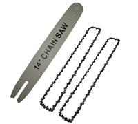 Ajhui Guide-chaîne De Tronçonneuse 14 Pouces avec Chaîne 3/8 LP 50 Sections Compatible avec Les Accessoires for Outils Électriques MS170 MS180 MS250