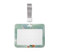 AJIEYMXP Porte-badge imprimé colibri volant avec branche fleurie - Porte-badge de travail avec cordon