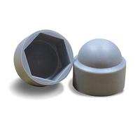 Ajile - 100 Caches Écrous M12 - Clé 19 mm - Protège Écrou Et Vis - Capuchons Plastique Gris Résistants - Cache Vis Décoratif, Protection Anti-Rouille Et Finition Propre - Bricolage