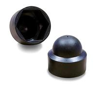 Ajile - 100 Caches Écrous M5 - Clé 8 mm - Protège Écrou Et Vis - Capuchons Plastique Noir Résistants - Cache Vis Décoratif, Protection Anti-Rouille Et Finition Propre - Bricolage