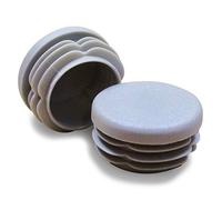ajile - 12 pièces - Embout à lamelles Rond pour Tubes de diamètre 18 mm - Gris - EPR318-M