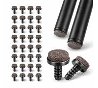 Ajile® - 32 pcs - Protection Anti-Rayure & Anti Bruit pour Meubles - Patins avec Semelle Feutre - Embout à Insérer pour Pieds de Chaise, Canapés, Tables, Tout Mobilier - Ø Int.Trou 6mm, Ø Embase 14mm