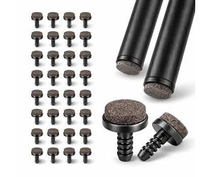 Ajile® - 32 pcs - Protection Anti-Rayure & Anti Bruit pour Meubles - Patins avec Semelle Feutre - Embout à Insérer pour Pieds de Chaise, Canapés, Tables, Tout Mobilier - Ø Int.Trou 8mm, Ø Embase 18mm