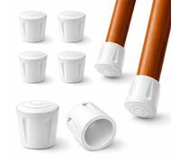 Ajile - 4 pcs - Protection Pied de Chaise et Table - Patins épais Antidérapants et Résistants - Embout à insérer - Protège Sols et Meubles - Tampon en Caoutchouc Blanc Ø28 mm - Fabriqué en Europe