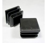 ajile - 4 pièces - Embout à lamelles carré pour tubes 40 x 40 mm - NOIR