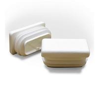 ajile - 4 pièces - Embout à lamelles rectangulaire pour tubes 30 x 15 mm - BLANC - EPG230-M