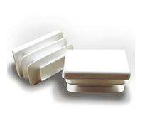 ajile - 4 pièces - Embout à lamelles rectangulaire pour tubes 50 x 30 mm - BLANC - EPG250-M