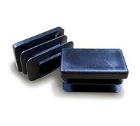 ajile - 4 pièces - Embout à lamelles rectangulaire pour tubes 50 x 30 mm - NOIR - EPG150-M