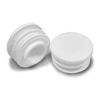 ajile - 4 pièces - Embout à lamelles Rond pour Tubes de diamètre 40 mm - Blanc - EPR240-M