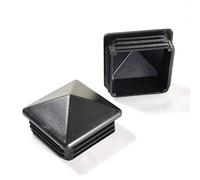 ajile Bouchon Embout Plastique NOIR Carré Pyramide 60 x 60 mm pour Poteau Piquet Clôture Grillage - Sachet de 10 pièces - ECP160x10-FBA