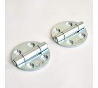 ajile Charnière ronde acier zingué blanc diamètre 30 mm - Fixation par vis tête fraisée - Sachet de 2 pièces - CHA475x2-FBA