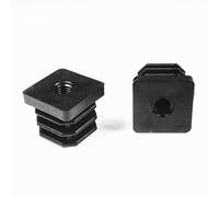 ajile Embout Insert Plastique Carré pour Tube 30 x 30 mm épaisseur 1,5 mm Fileté Taraudé Diamètre 10 mm (M10) - Sachet de 10 pièces - EFD131x10-FBA