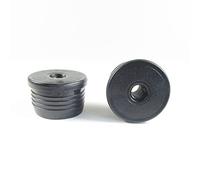 ajile Embout Insert Plastique Rond Noir pour Tube de diam. Exterieur 40 mm épaisseur 1,6 à 2,0 mm Fileté Taraudé Diam. 10 mm (M10) - Sachet de 4 pièces