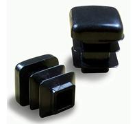 Ajile Embout Insert Protection à Ailettes Entrant Patin Pied de Chaise Meuble Mobilier Tubulaire Carré en Plastique NOIR Pour Tube 16x16 mm - 24 pièces - EPC116x24-FBA