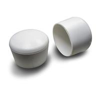 ajile Embout Rond Caoutchouc Blanc de Protection Finition pour Tube de Diamètre EXTÉRIEUR 48 mm - Sachet de 4 pièces - EVT248x4