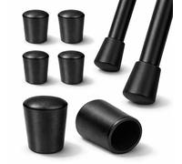 ajile Embout Rond Caoutchouc Noir de Protection Finition pour Tube de Diamètre EXTÉRIEUR 30 mm - Sachet de 4 pièces - EVT130x4