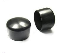 ajile Embout Rond Caoutchouc Noir de Protection Finition pour Tube de Diamètre EXTÉRIEUR 48 mm - Sachet de 4 pièces - EVT148x4