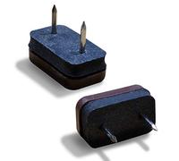 Ajile® - Lot de 12 pièces - Patin glisseur amortisseur à clouer 30 x 18 mm en plastique BRUN - FGA830