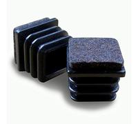 Ajile® - Lot de 16 pièces - Embout entrant carré pour pied de chaise DIMENSION 20 x 20 mm EXTÉRIEURE avec semelle feutre anti-bruit et anti-rayure - ECF120-FBA