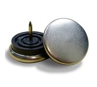 Ajile® - Lot de 16 pièces - Patin amortisseur acier nickelé à clouer diam. 23 mm - FXC923